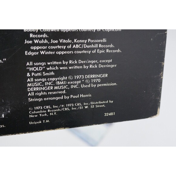 CBS Records 1973 Rick Derringer All American Boy 12" Vinyl LP - Picture 7 of 7